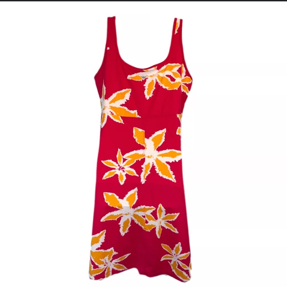 Columbia Omni Freeze Floral sleeveless, Pink and Orange Dress